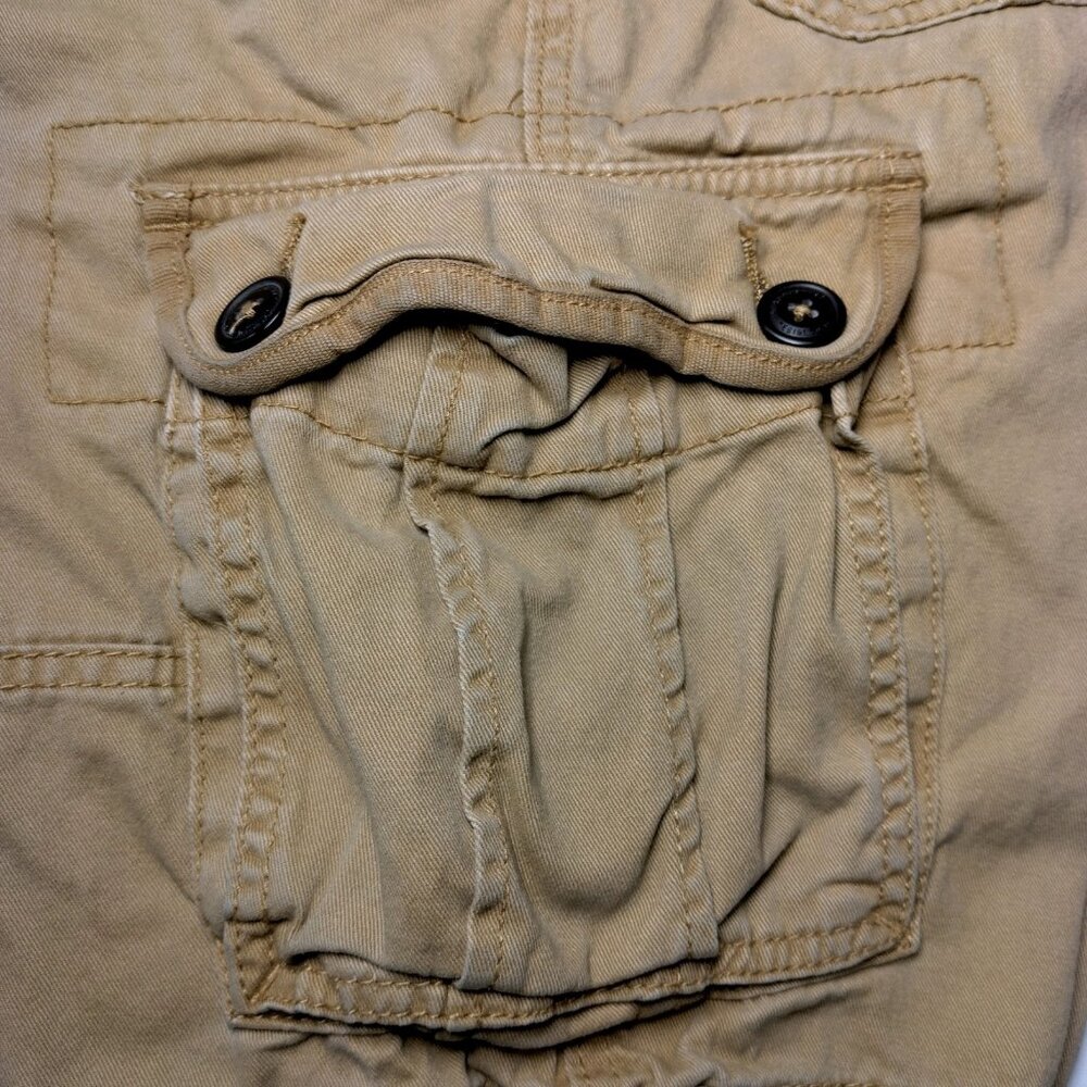 Aeropostale Cargo Shorts Men Size 30 Brown Cotton Classic - Picture 10 of 14